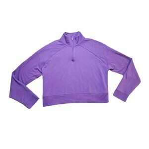 MPG Women’s Dark Purple Partial Zip Pullover | Medium | Eco Blend